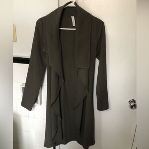 Seven Sisters XS Olive Green Long Cardigan with tie string